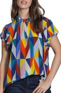 APNY Allover Print Flutter Sleeve Shirt