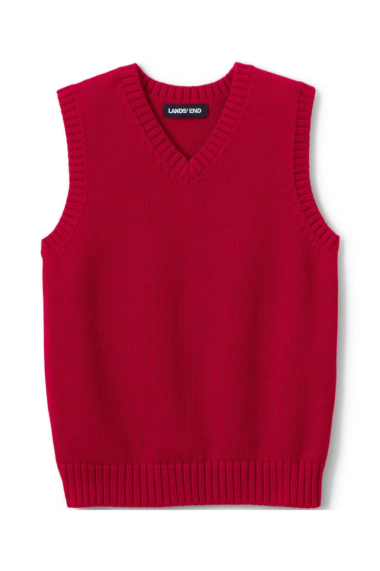 School Uniform Kids Cotton Modal Sweater Vest, Main, color, Red