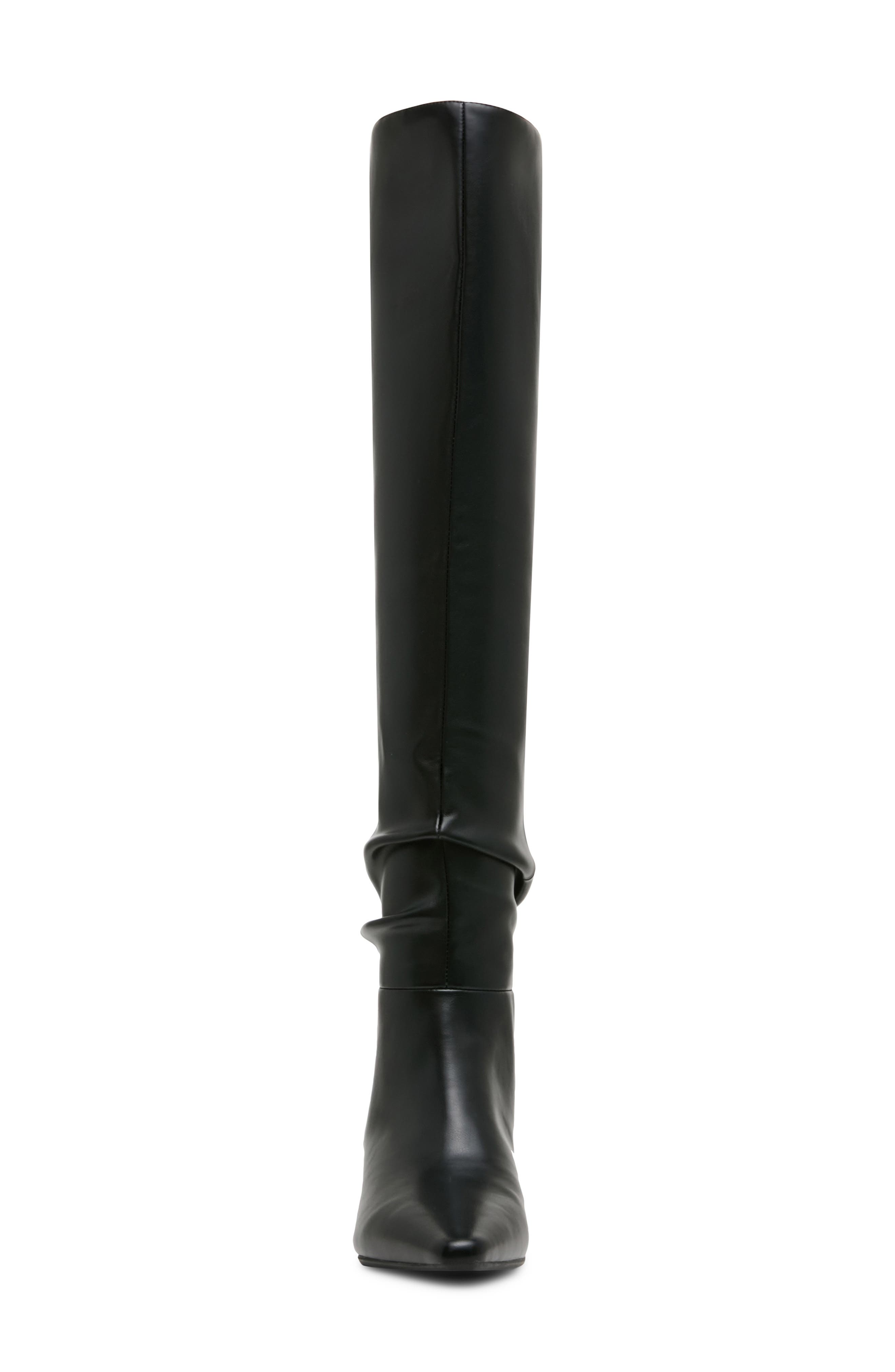 Elite Over the Knee Faux Leather Boot, Alternate, color, BLACK PARIS