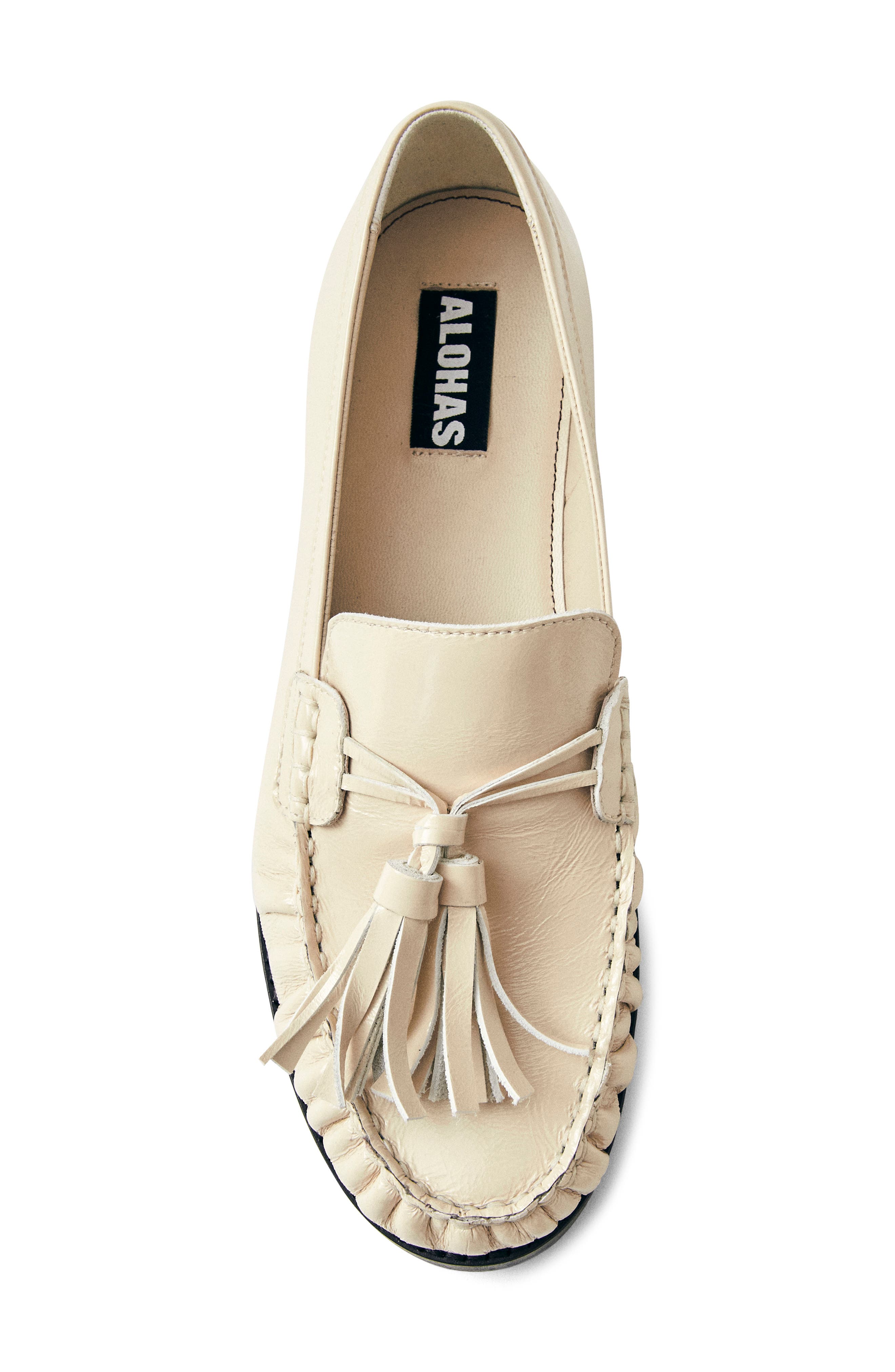 ALOHAS Marietta Tassel Loafer, Alternate, color, Cream