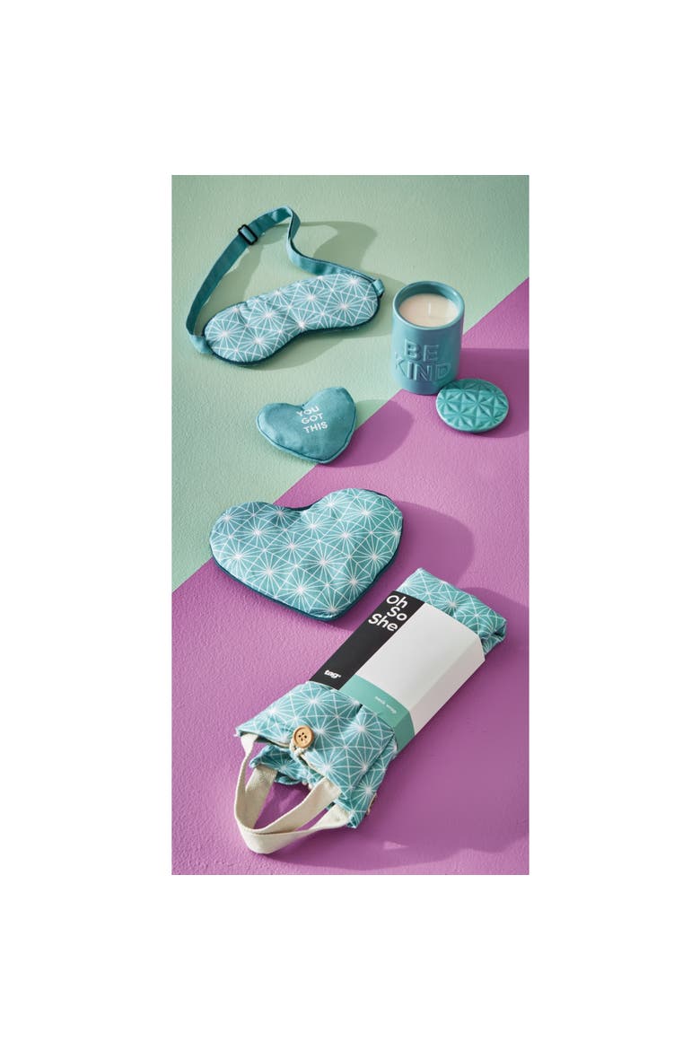 Starburst Sleep Mask Aqua Cotton Everyday, Alternate, color, Blue