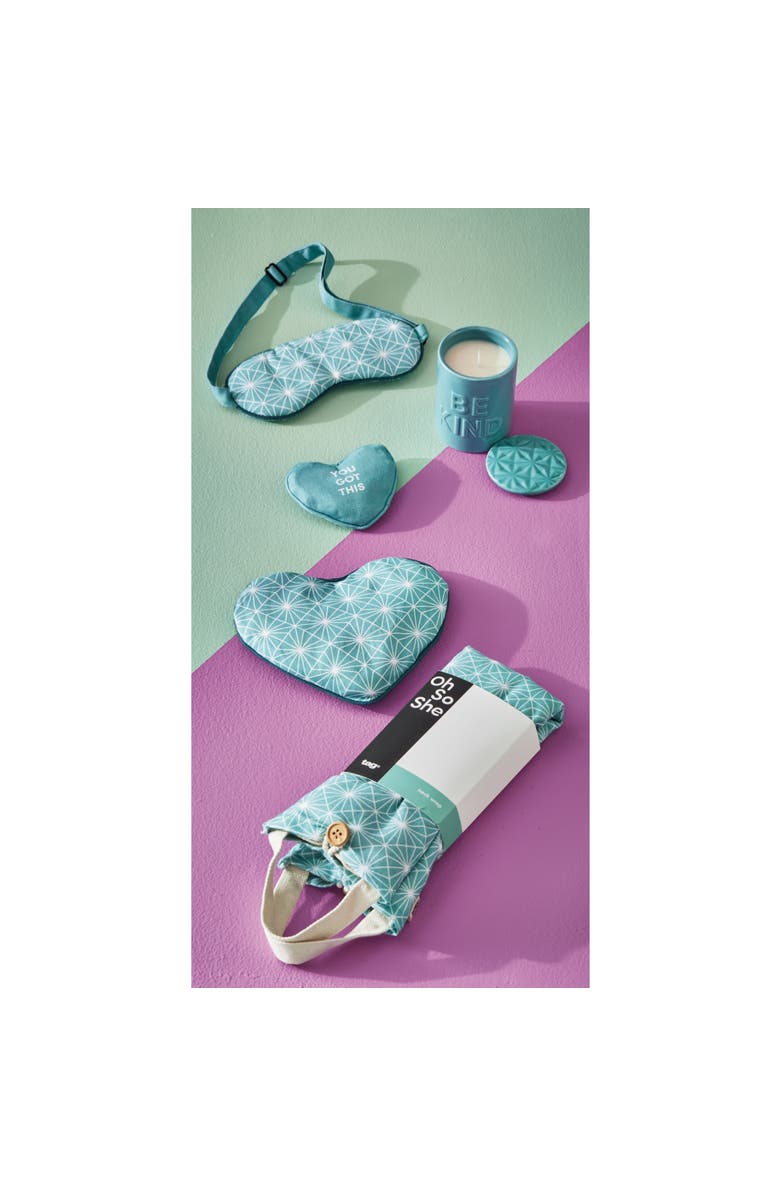 tag Starburst Sleep Mask Aqua Cotton Everyday, Alternate, color, Aqua