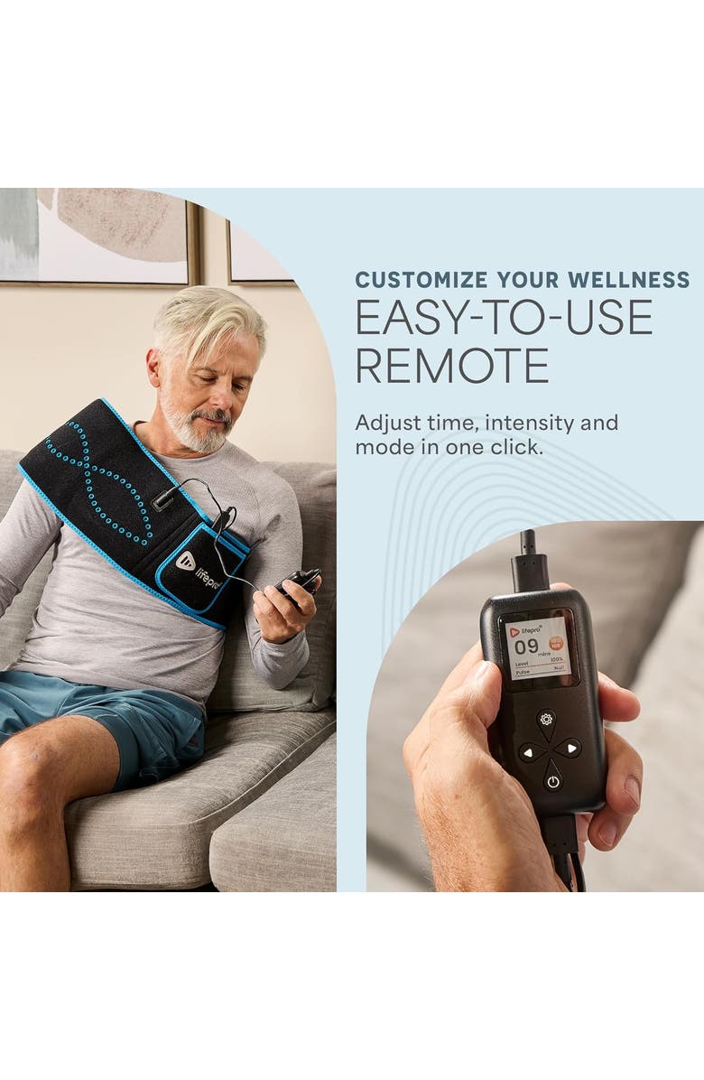 Lifepro Allevared Red Light Therapy Belt  Infrared 660nm and 850nm lights, Alternate, color, Blue