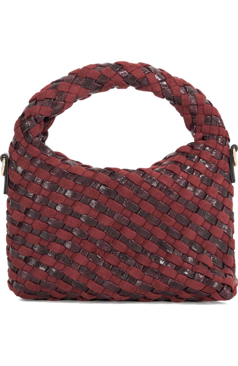 Dune London Dinkydeliberate Woven Top Handle Bag, Alternate, color, Purple/ Burgundy