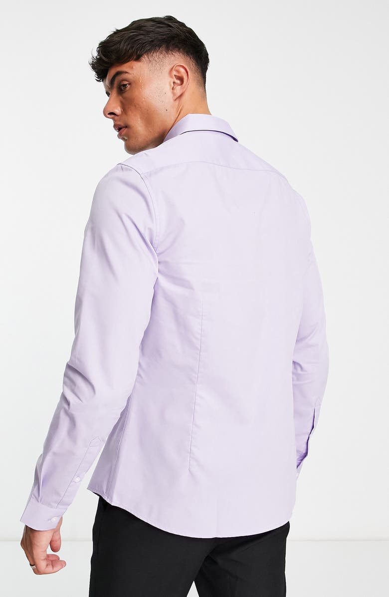 ASOS DESIGN Slim Fit Stretch Button-Up Shirt, Alternate, color, 