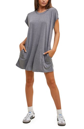 Wishlist Short Sleeve Melange Knit Romper
