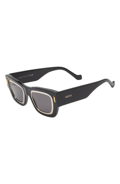 Loewe Signature Geometric Sunglasses In Black