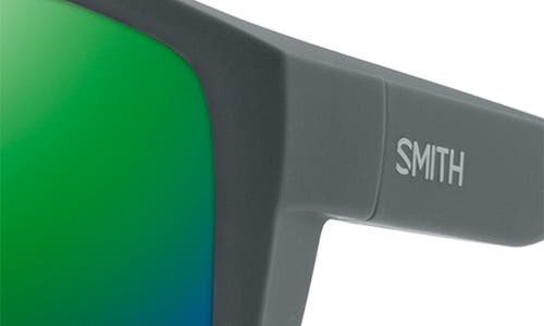 Smith Outrigger 61mm Chromapop™ Polarized Sunglasses In Matte Slate/green Mirror