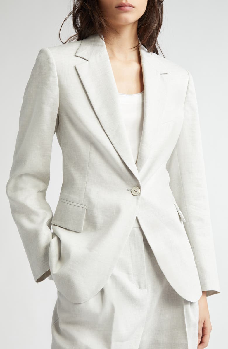 Eleventy One-Button Linen & Wool Blazer, Alternate, color, 