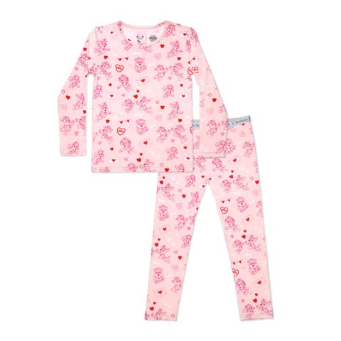 Kids' PAW Valentine Pink Set of 2 Piece Pajamas