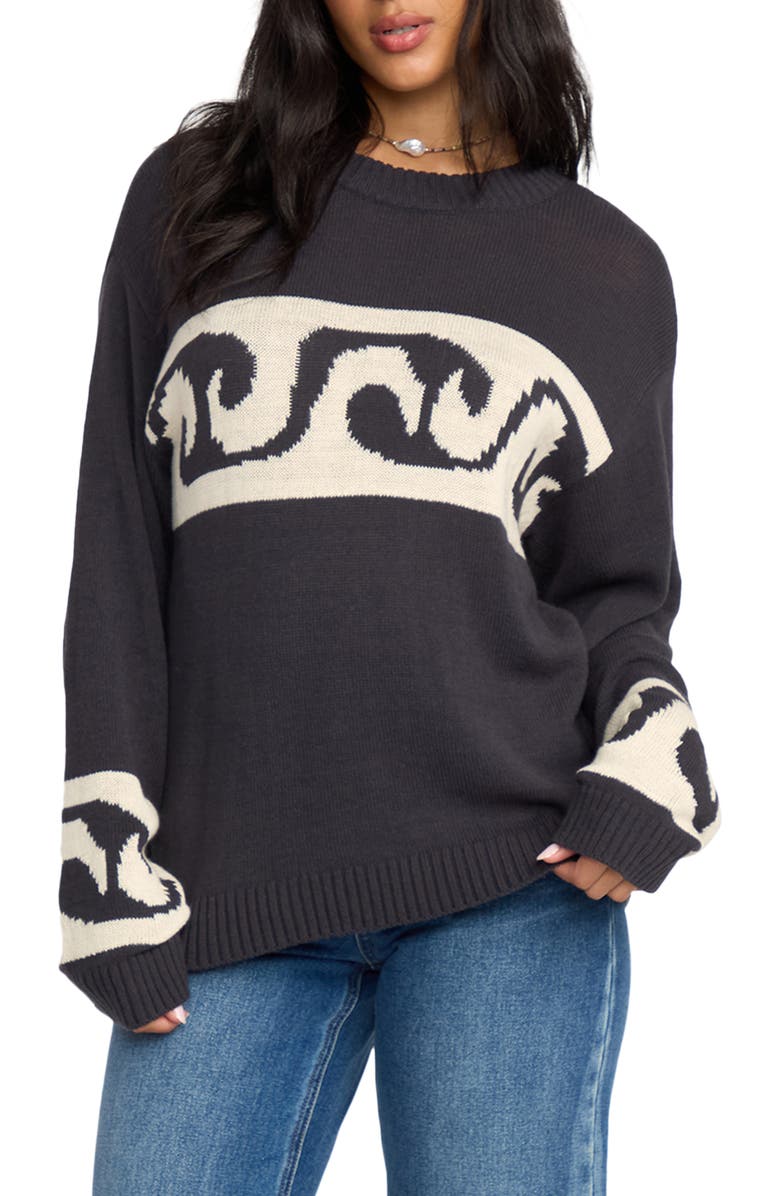 Billabong Wave Fade Crewneck Sweater, Main, color, Blasted Blue