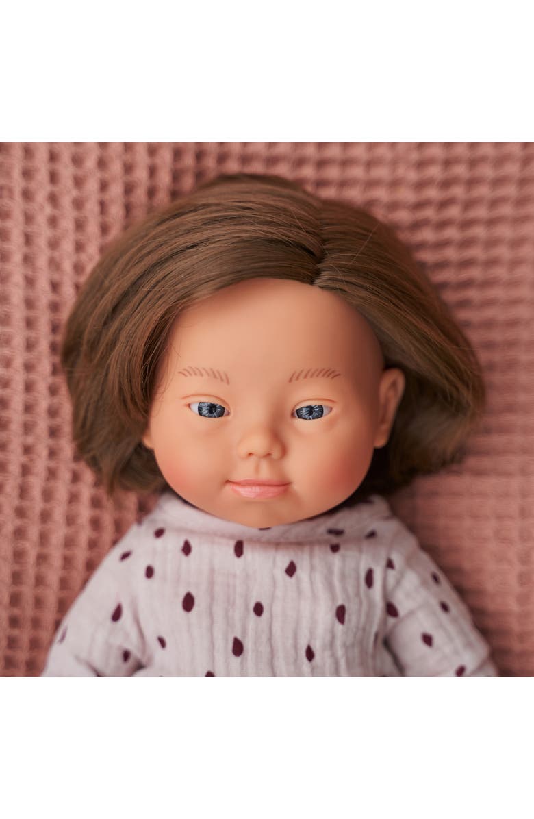 Miniland Caucasian Girl Baby Doll with Down Syndrome, Alternate, color, 