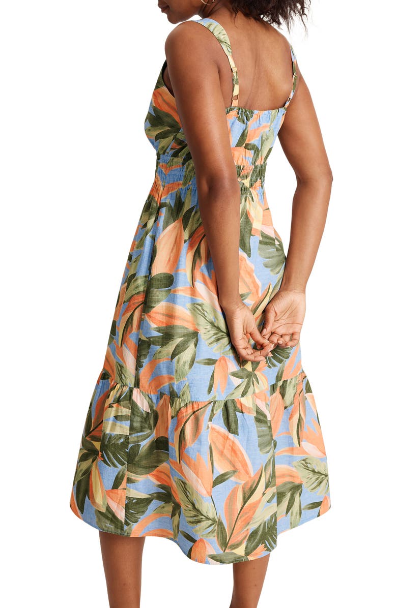 Tommy Bahama Beach Blooms Sleeveless Midi Dress, Alternate, color, Grape Pools