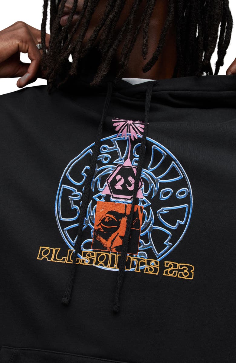 AllSaints Dimension Oth Cotton Graphic Hoodie, Alternate, color,