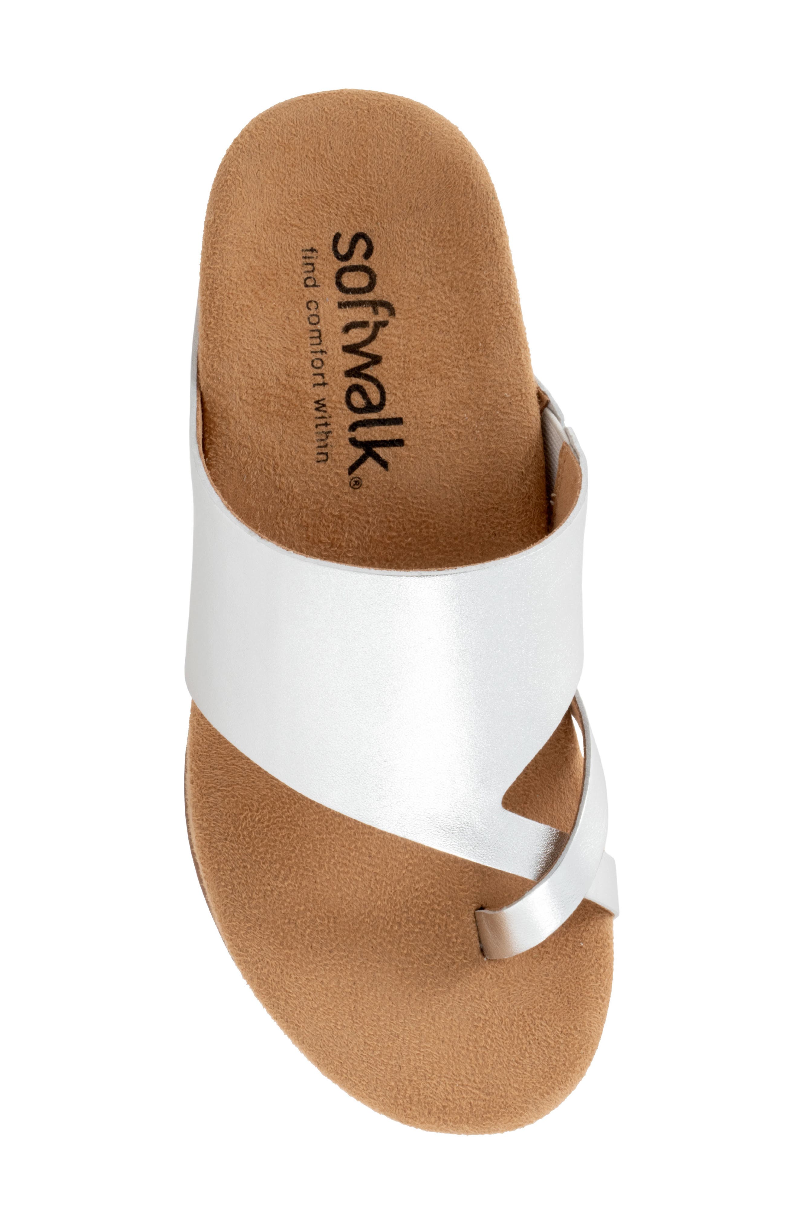 SoftWalk<sup>®</sup> Blaine Slide Sandal, Alternate, color, Silver