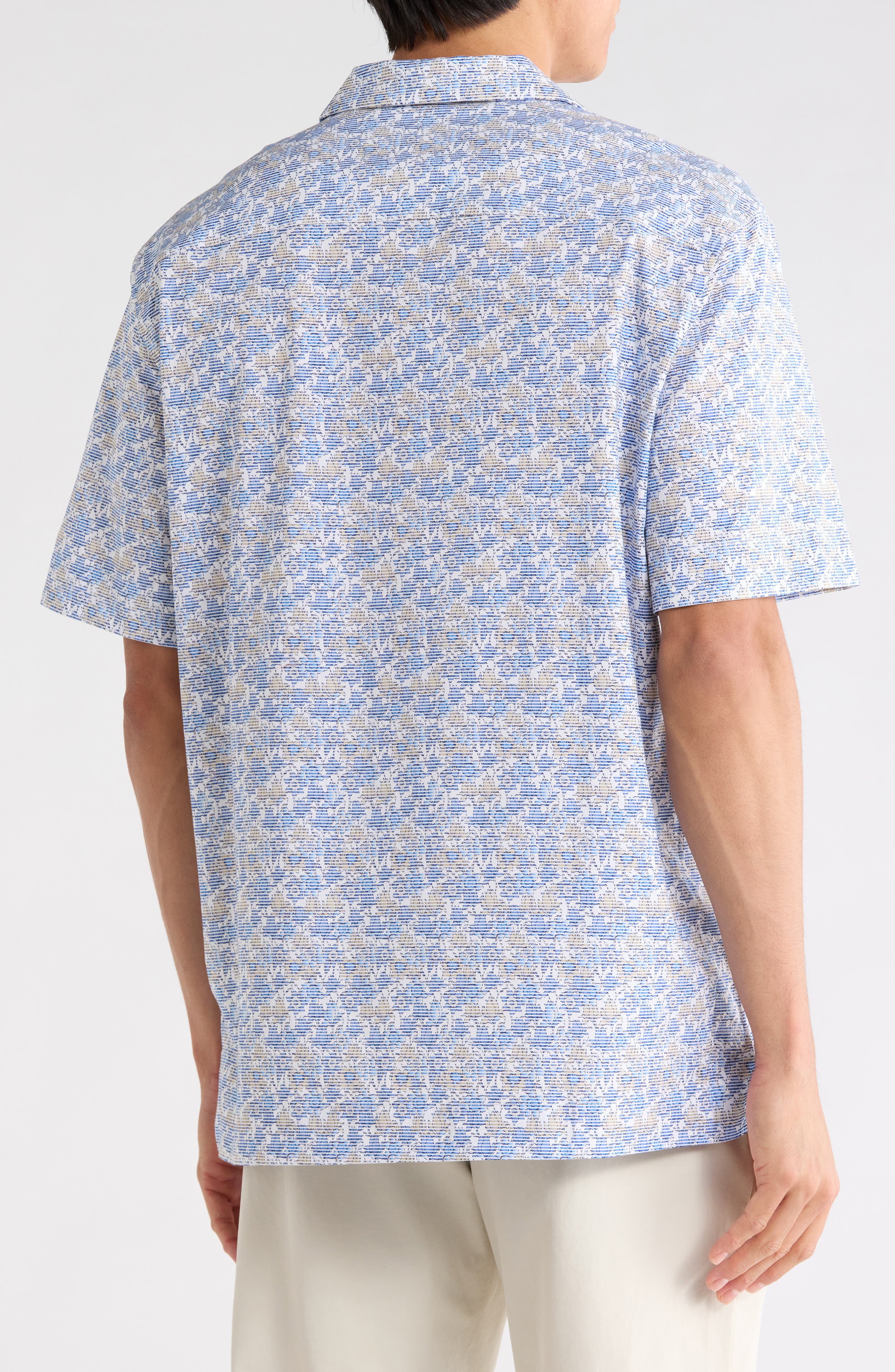 Floral Stretch Cotton Camp Shirt - image 2