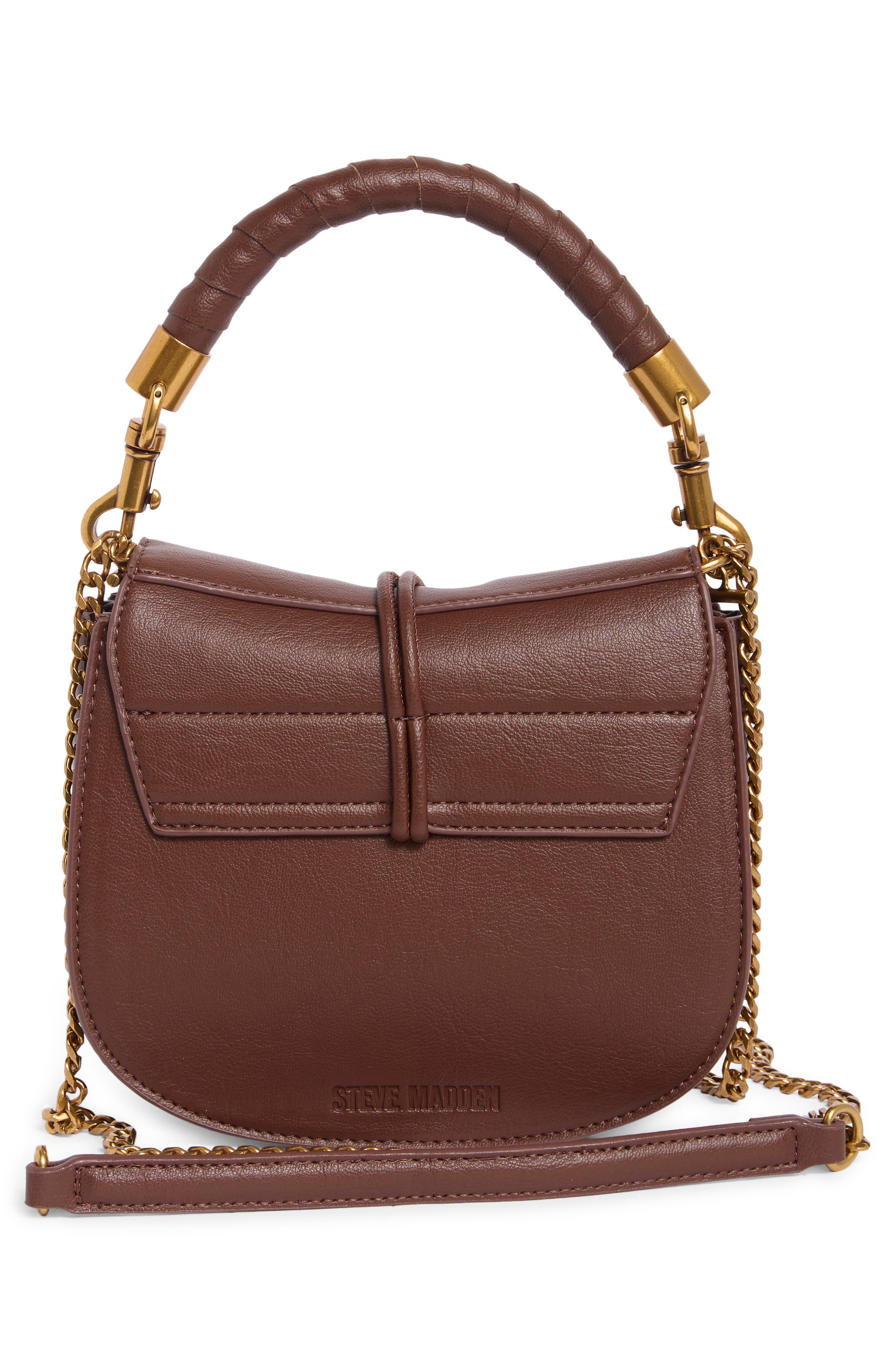 Bash Faux Leather Saddle Bag, Alternate, color, ESPRESSO ELEPHANT PEBBLE
