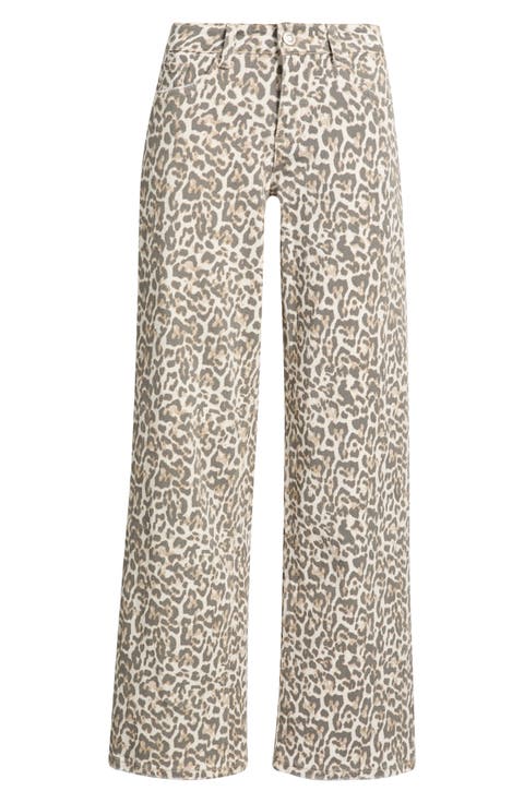 Britney Camo Low Rise Wide Leg Jeans