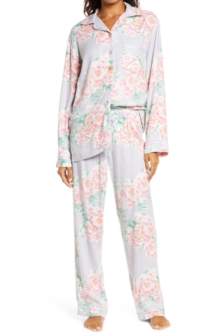 Ava Floral Cozy Pajamas, Main, color, LILAC