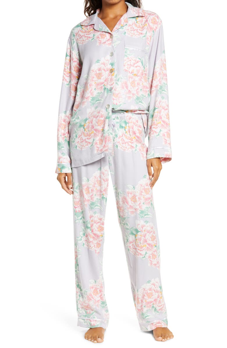 Papinelle Ava Floral Cozy Pajamas, Main, color, 