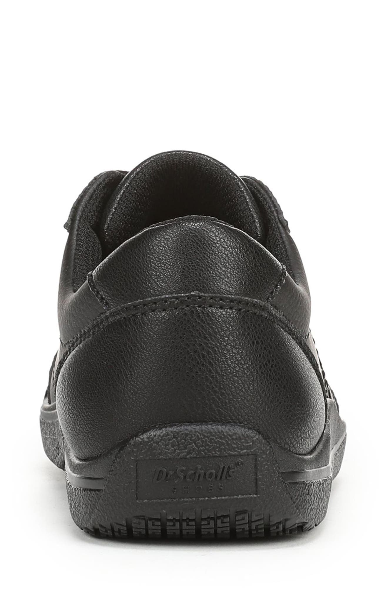 Dr. Scholl's Be True SR Leather Sneaker, Alternate, color, Black Leather
