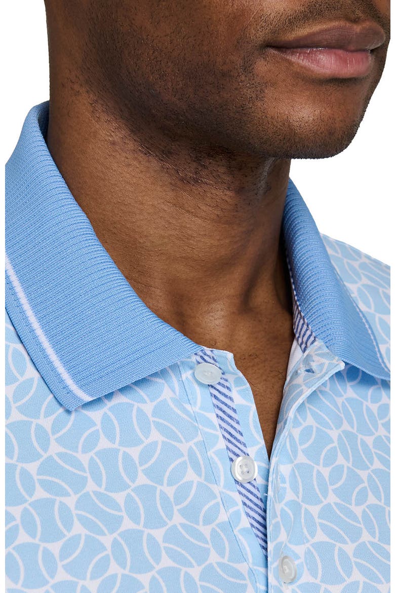 Slim Fit Tennis Ball Polo Short Sleeve Shirt, Alternate, color, FRENCH BLUE