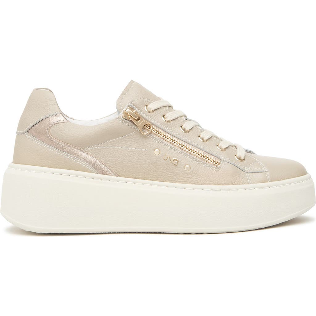 Nerogiardini Platform Sneaker In Gold