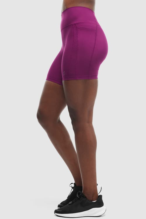 Peloton Cadent 7" Laser Perforated Bike Short In Plum