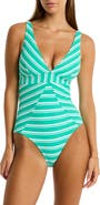 Sea Level Biarritz Panel Stripe One-Piece Swimsuit