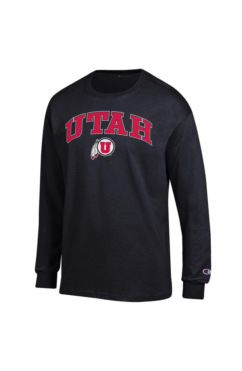Champion Men's Champion Black Utah Utes Arch Over Logo Long Sleeve T-Shirt, Alternate, color, Black
