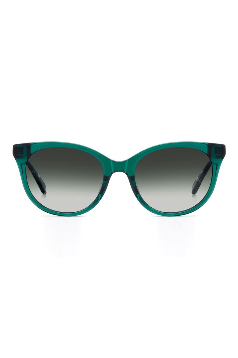 karlee 53mm gradient round sunglasses, Main, color, GREEN HAVANA/ GREEN