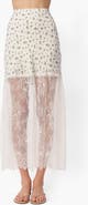 CAMI NYC Flo Midi Skirt with Lace Hem