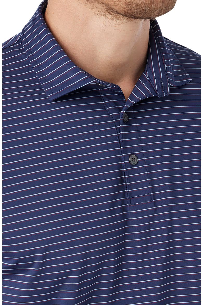 Compass Performance Polo, Alternate, color, NAVY BURGUNDY STRIPE