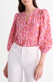 vineyard vines Nora Pintuck Peplum Top