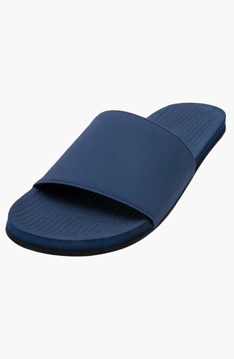 Responsibly-Made Tire Sole Slide Sandals (Male)