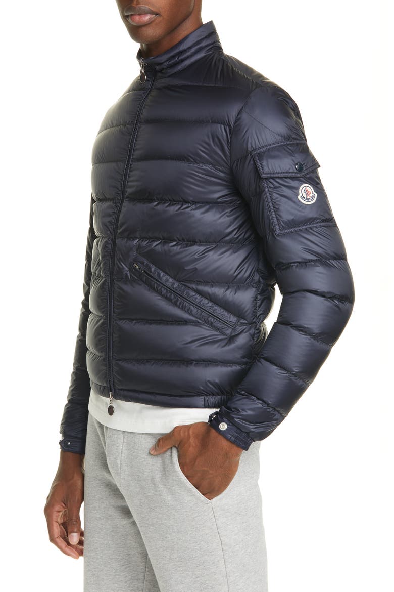 Quilted Nylon Down Jacket, Main, color, BLUE