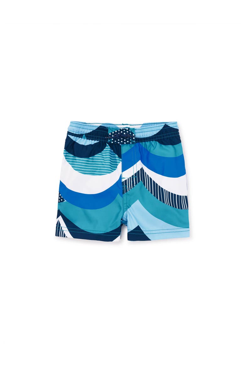 Mid-Length Swim Trunks, Alternate, color, Scallop Waves
