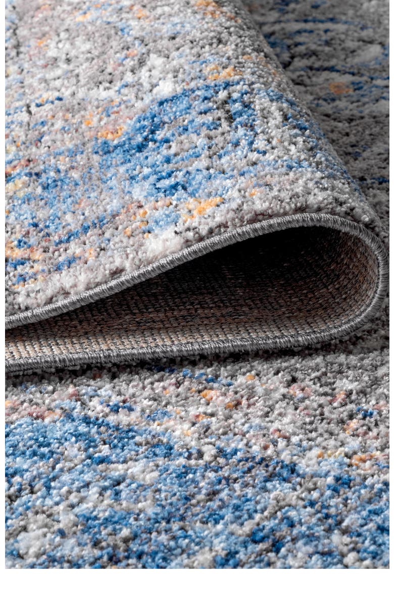 Anatolia Vintage Medallion Peacock Area Rug, Alternate, color, Peacock Blue/Gray