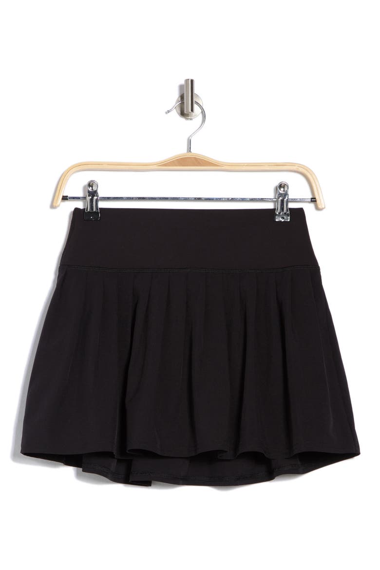 Accordion Skort, Alternate, color, BLACK