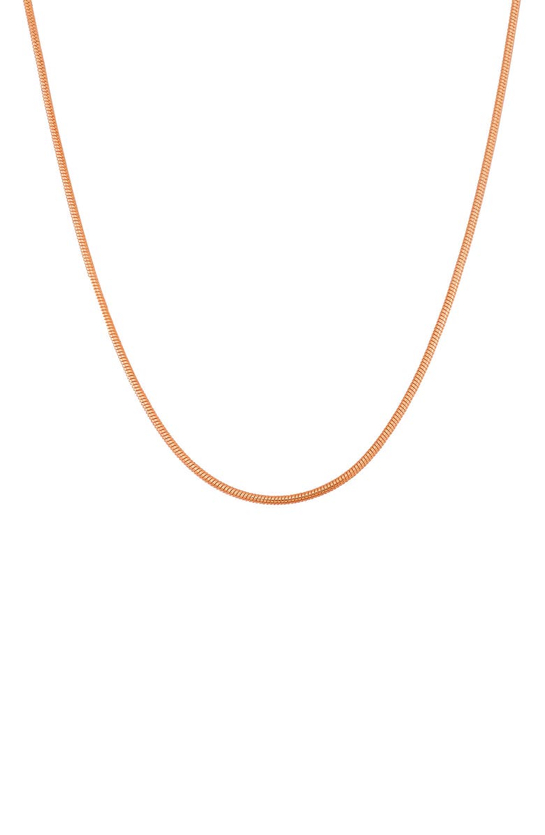 FZN Snake Chain Necklace, Main, color, Rose Gold