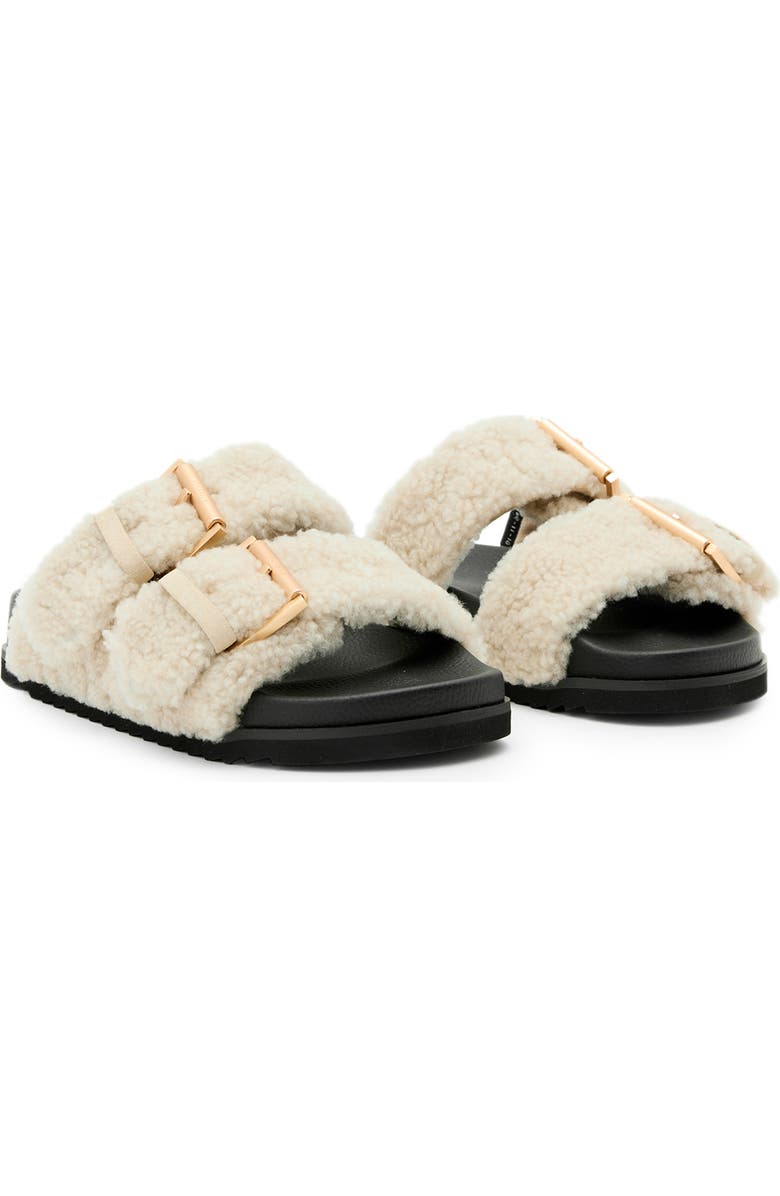 AllSaints Sian Genuine Shearling Sandal, Main, color,