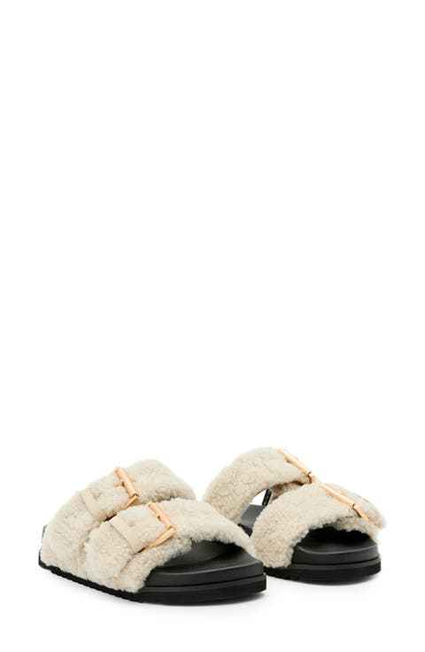Sian Genuine Shearling Sandal (Women)