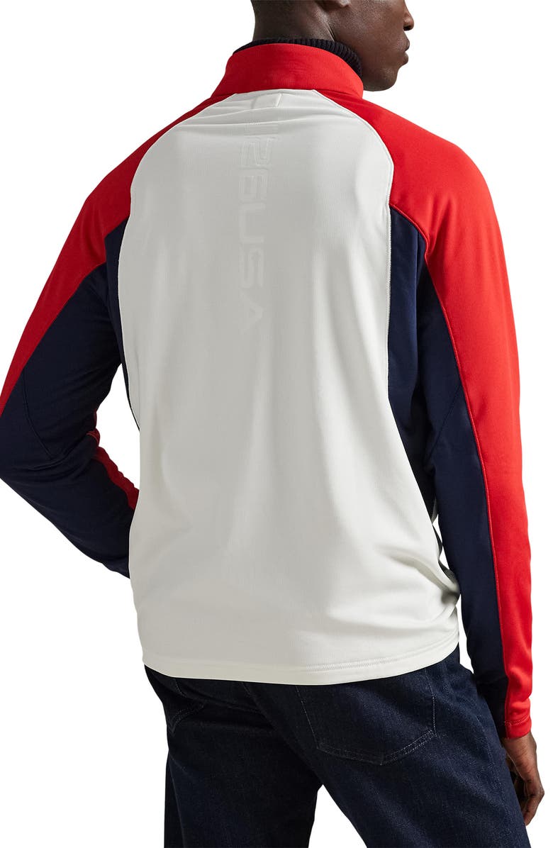 Polo Ralph Lauren Team USA Quarter Zip Fleece, Alternate, color, Ceramic White Multi
