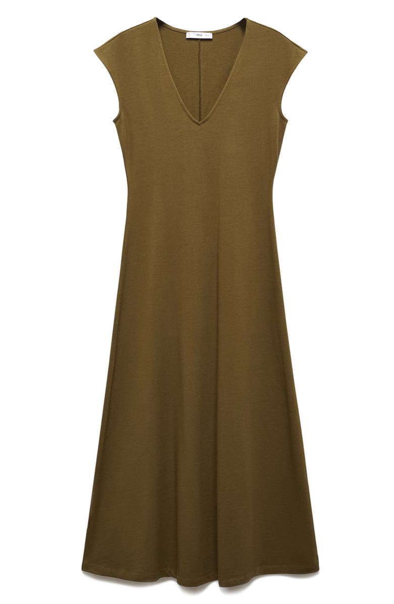 MANGO Cotton Knit Midi Dress, Alternate, color, 
