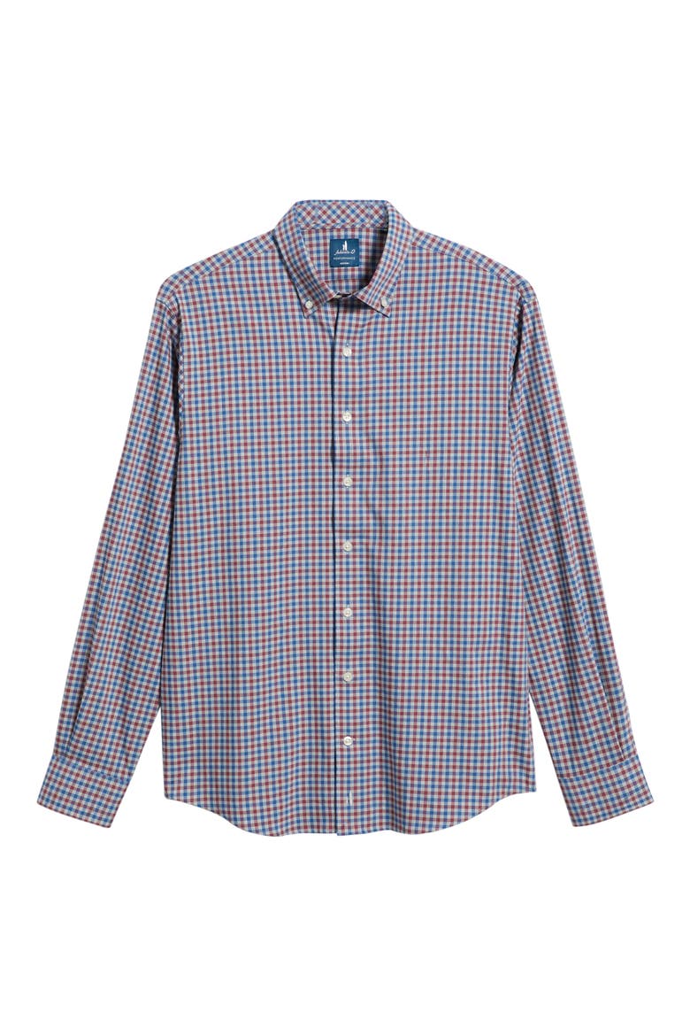 Chatham Gingham Performance Shirt, Alternate, color, GRAY