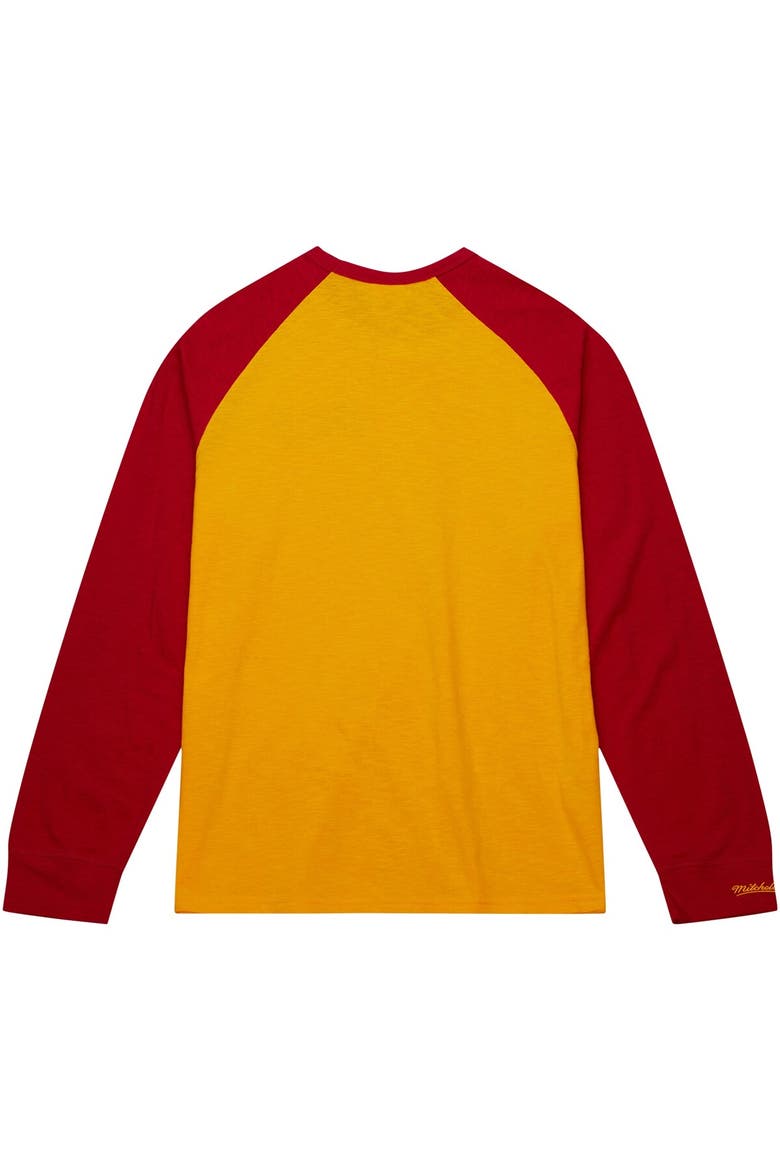 Men's Mitchell & Ness Gold USC Trojans Legendary Slub Raglan Long Sleeve T-Shirt, Alternate, color, Gold