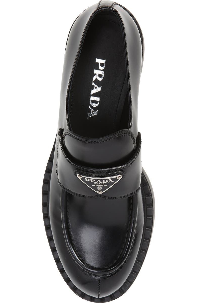 Prada Triangle Logo Loafer, Alternate, color,