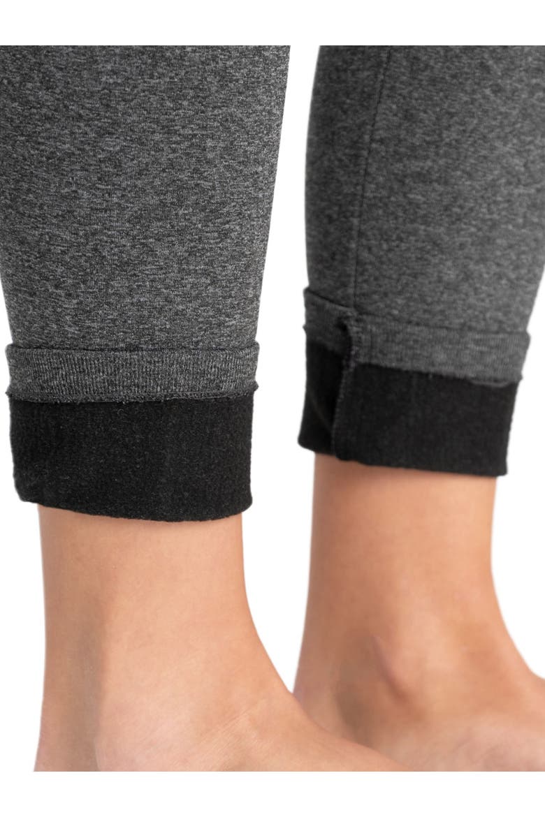 Fleece Lined Leggings - 4" Waistband, Alternate, color, Charcoal Heather