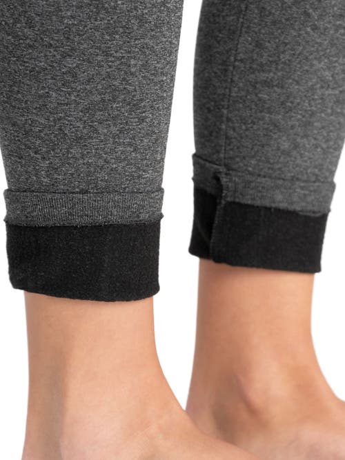 Muk Luks Fleece Lined Leggings In Gray