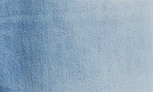 Acne Studios Devon Dirty Halo Coated Denim Minidress In Mid Blue